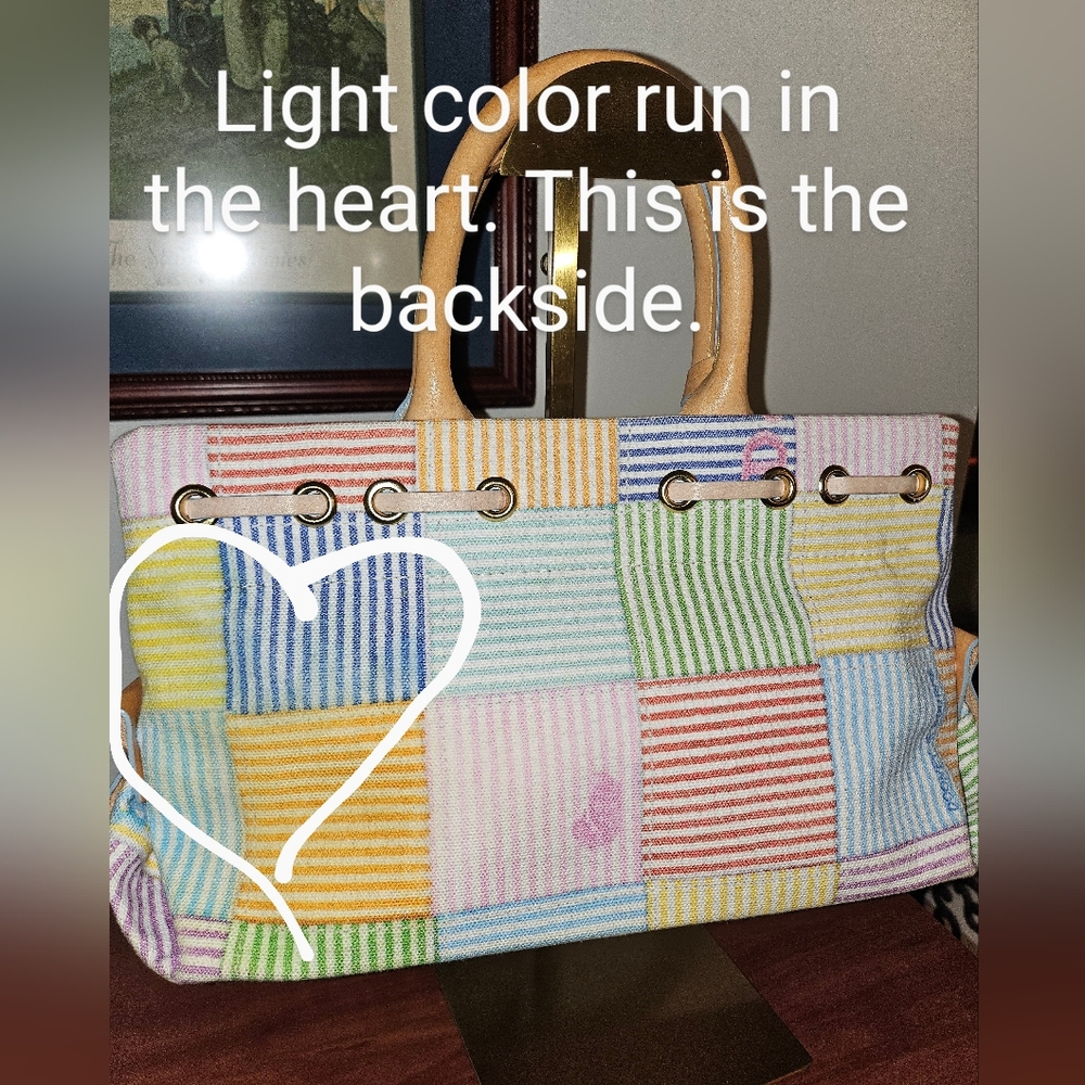 Dooney & Bourke multi-color striped tote - Picture 10 of 10